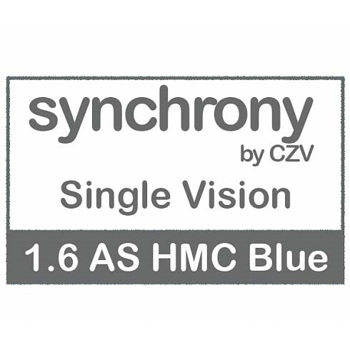 Очковые линзы 1.6 AS Synchrony Single Vision HMC Blue - фото 3632284