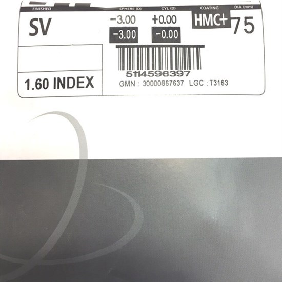 Очковые линзы 1.6 Synchrony Single Vision HMC+ - фото 5653832