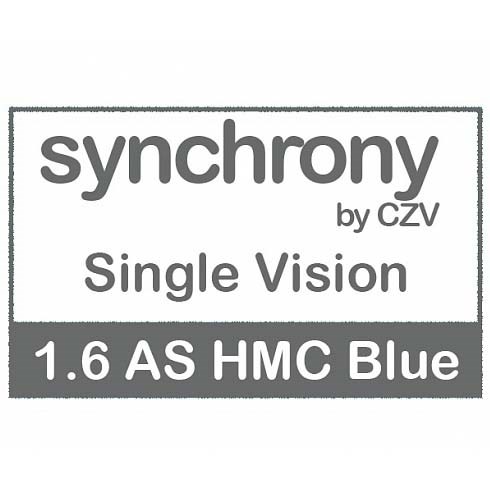 Очковые линзы 1.6 AS Synchrony Single Vision HMC Blue - фото 5653847