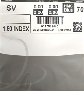 Очковые линзы 1.5 Synchrony Single Vision HMC Blue - фото 5901052