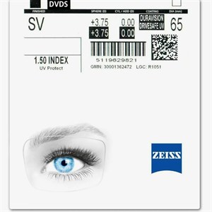 Очковые линзы 1.5 Zeiss Single Vision SPH DuraVision DriveSafe UV - фото 6140729