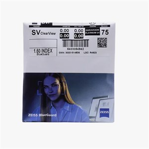 Очковые линзы 1.6 Zeiss Single Vision ClearView BlueGuard DuraVision Platinum UV - фото 6212389