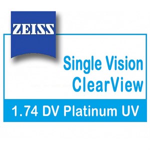 Очковые линзы 1.74 Zeiss Single Vision ClearView DuraVision Platinum UV - фото 6495692